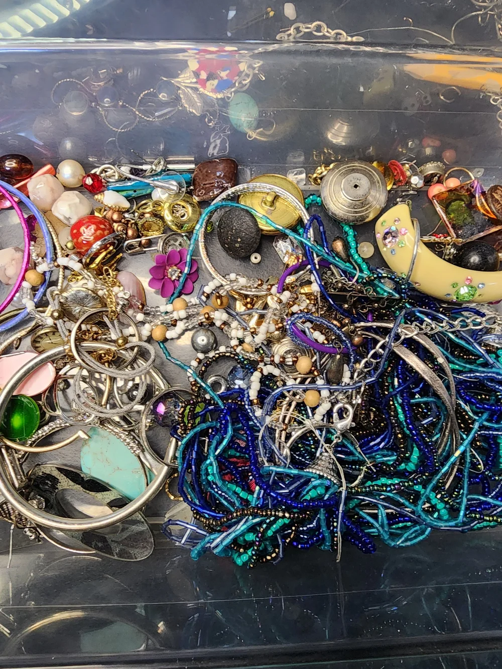 1lb Mixed Fashion Jewlery Lot For Crafting May Or May Not Have Matches